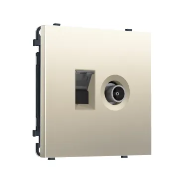 Комплект механизма розетки компьютерной + TV оконечной RJ-45 (8P8C) CAT6 Ambrella Volt SIGMA MS552510