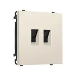 Комплект механизма компьютерной двойной розетки RJ-45 (8P8C) CAT6 с защитной шторкой Ambrella Volt SIGMA MS332110