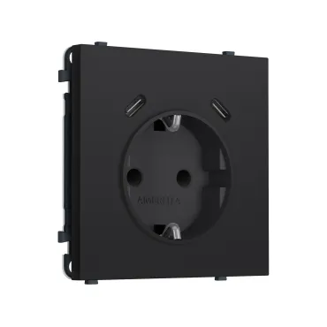 Комплект механизма электрической розетки 2USB С+C 20W (быстрая зарядка) с/з со шторками Ambrella Volt SIGMA MS990510 Комплект механизма электрической розетки 2USB С+C 20W (быстрая зарядка) с/з со шторками Ambrella Volt SIGMA MS990510