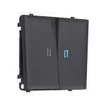 Комплект механизма 2-клавишного выключателя с подсветкой 10000K Ambrella Volt SIGMA MS904020