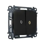 Комплект механизма 2-кл выключателя с самовозвратом с подсветкой 3200K Ambrella Volt OMEGA MO804050