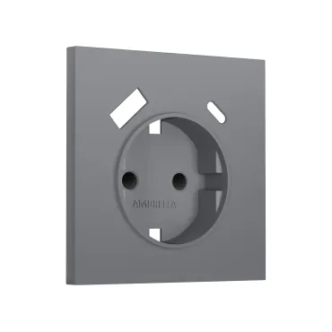Лицевая панель для электрической розетки с заземлением со шторками 2USB A+C Ambrella Volt SIGMA SP8700