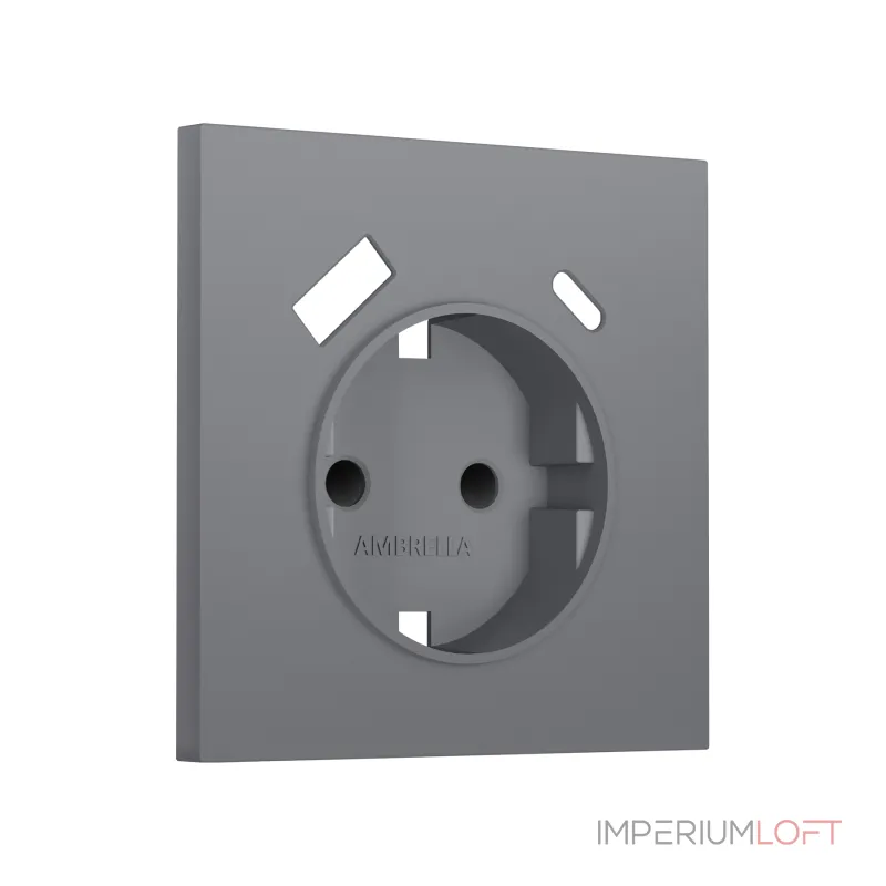 Лицевая панель для электрической розетки с заземлением со шторками 2USB A+C Ambrella Volt SIGMA SP8700