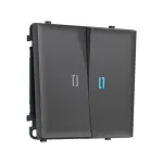 Комплект механизма 2-клавишного выключателя с подсветкой 10000K Ambrella Volt SIGMA MS654020
