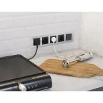 Комплект механизма 1-кл выключателя с самовозвратом с подсветкой 3200K Ambrella Volt ALFA MA902050