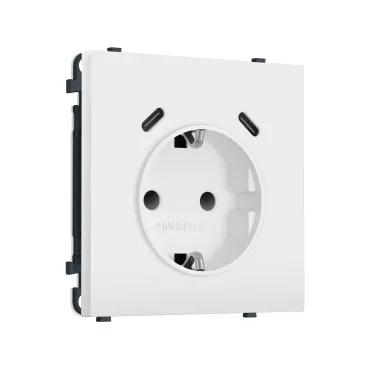 Комплект механизма электрической розетки 2USB С+C 20W (быстрая зарядка) с/з со шторками Ambrella Volt SIGMA MS130510