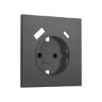 Лицевая панель для электрической розетки с заземлением со шторками 2USB A+C Ambrella Volt SIGMA SP6600