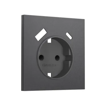 Лицевая панель для электрической розетки с заземлением со шторками 2USB A+C Ambrella Volt SIGMA SP6600