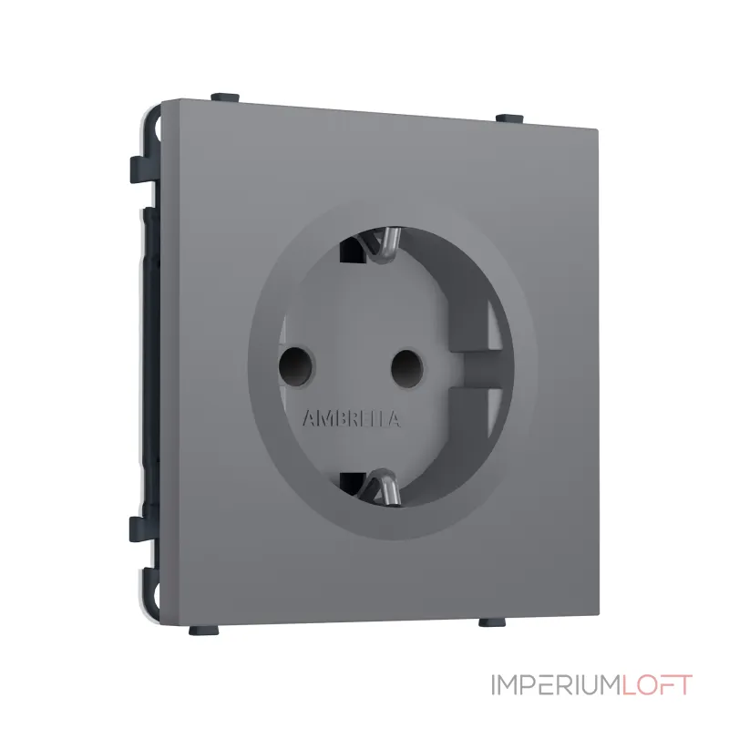 Комплект механизма электрической розетки с/з со шторками Ambrella Volt SIGMA MS867010
