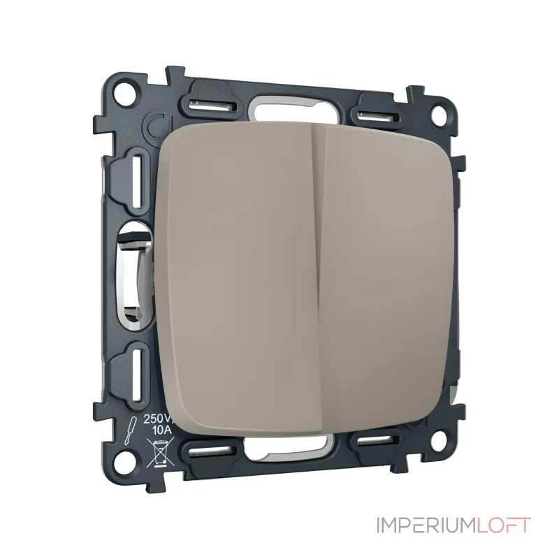 Комплект механизма 2-кл выключателя с самовозвратом Ambrella Volt OMEGA MO363050 Комплект механизма 2-кл выключателя с самовозвратом Ambrella Volt OMEGA MO363050