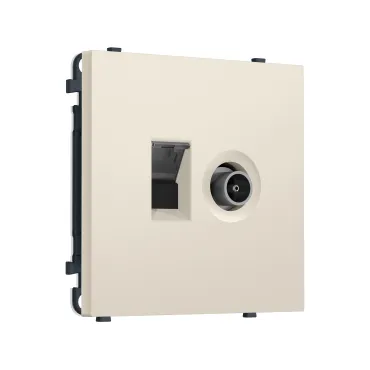 Комплект механизма розетки компьютерной + TV оконечной RJ-45 (8P8C) CAT6 Ambrella Volt SIGMA MS332510