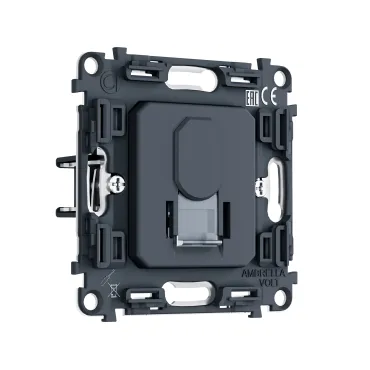 Механизм компьютерной розетки RJ-45 (8P8C) CAT6 1000 Base-T с автоматической защитной шторкой Ambrella Volt VM PR188