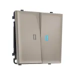 Комплект механизма 2-клавишного выключателя с подсветкой 10000K Ambrella Volt SIGMA MS364020