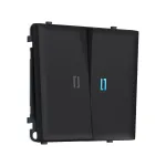 Комплект механизма 2-клавишного выключателя с подсветкой 10000K Ambrella Volt SIGMA MS984020