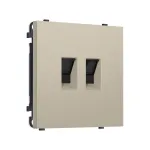Комплект механизма компьютерной двойной розетки RJ-45 (8P8C) CAT6 с защитной шторкой Ambrella Volt SIGMA MS352110