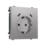 Комплект механизма электрической розетки 2USB С+C 20W (быстрая зарядка) с/з со шторками Ambrella Volt SIGMA MS510510