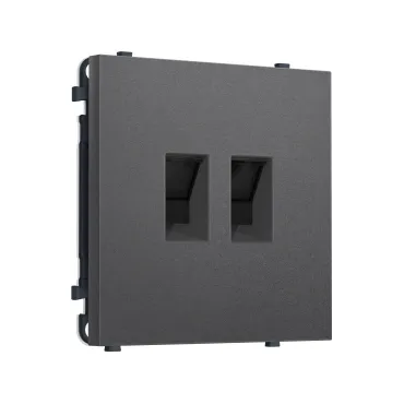 Комплект механизма компьютерной двойной розетки RJ-45 (8P8C) CAT6 с защитной шторкой Ambrella Volt SIGMA MS662110 Комплект механизма компьютерной двойной розетки RJ-45 (8P8C) CAT6 с защитной шторкой Ambrella Volt SIGMA MS662110