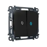 Комплект механизма 2-кл выключателя с самовозвратом с подсветкой 10000K Ambrella Volt OMEGA MO804060
