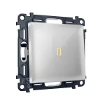 Комплект механизма 1-кл выключателя с самовозвратом с подсветкой 3200K Ambrella Volt ALFA MA402050