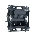 Механизм компьютерной двойной розетки RJ-45 (8P8C) CAT6 1000 Base-T с автоматической защитной шторкой Ambrella Volt VM PR189