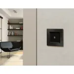 Комплект механизма 1-кл выключателя с самовозвратом с подсветкой 5600K Ambrella Volt ALFA MA802055