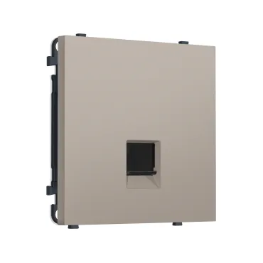 Комплект механизма телефонной розетки RJ-11 с защитной шторкой Ambrella Volt SIGMA MS372030
