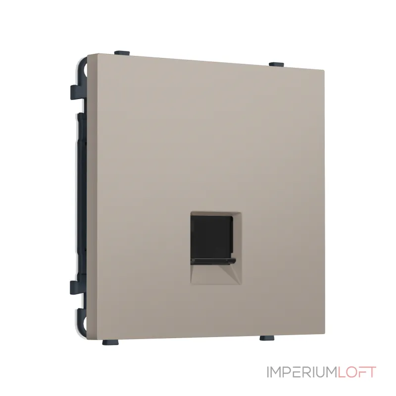 Комплект механизма телефонной розетки RJ-11 с защитной шторкой Ambrella Volt SIGMA MS372030
