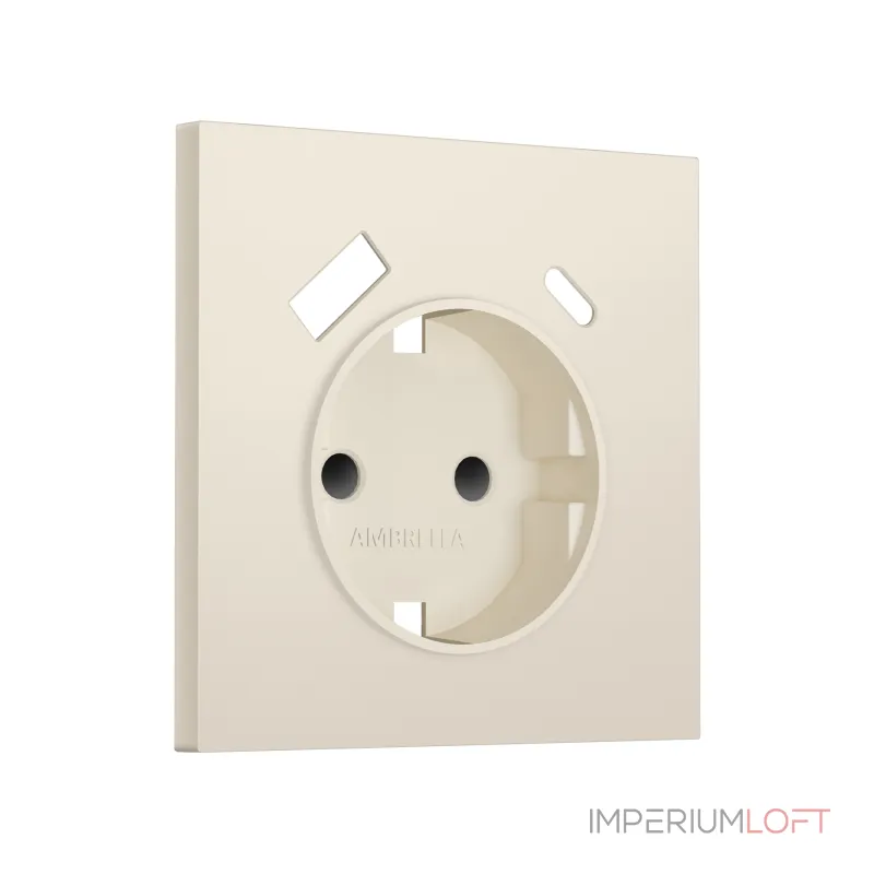 Лицевая панель для электрической розетки с заземлением со шторками 2USB A+C Ambrella Volt SIGMA SP3300