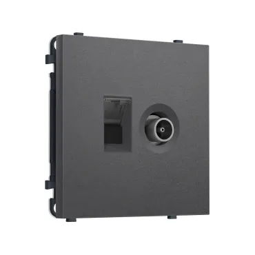 Комплект механизма розетки компьютерной + TV оконечной RJ-45 (8P8C) CAT6 Ambrella Volt SIGMA MS662510