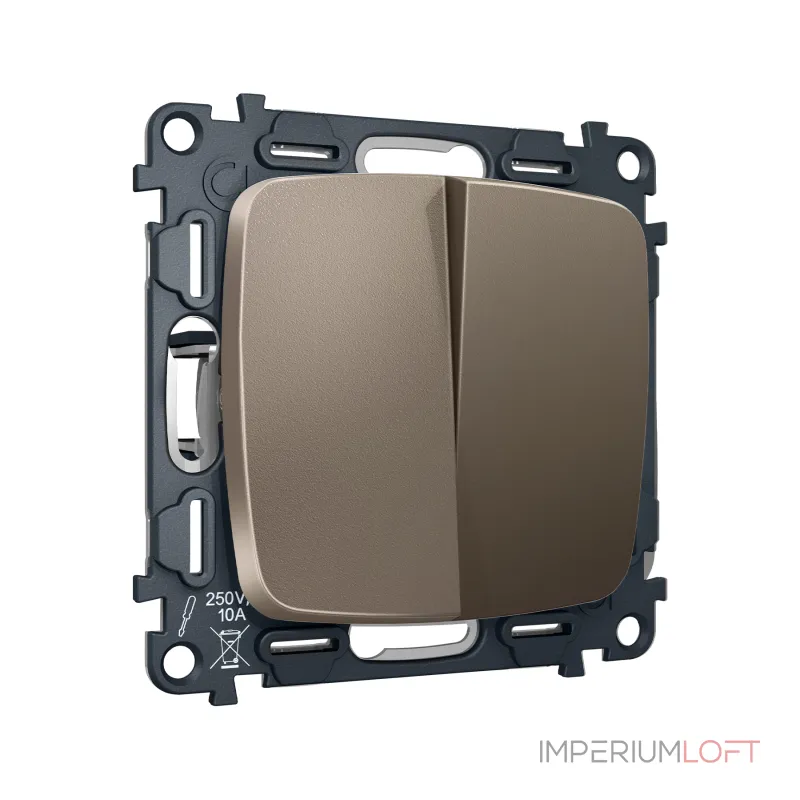 Комплект механизма 2-кл выключателя с самовозвратом Ambrella Volt OMEGA MO633050