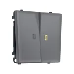 Комплект механизма 2-клавишного выключателя с подсветкой 3200K Ambrella Volt SIGMA MS864010
