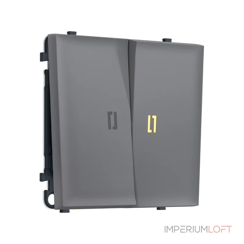 Комплект механизма 2-клавишного выключателя с подсветкой 3200K Ambrella Volt SIGMA MS864010