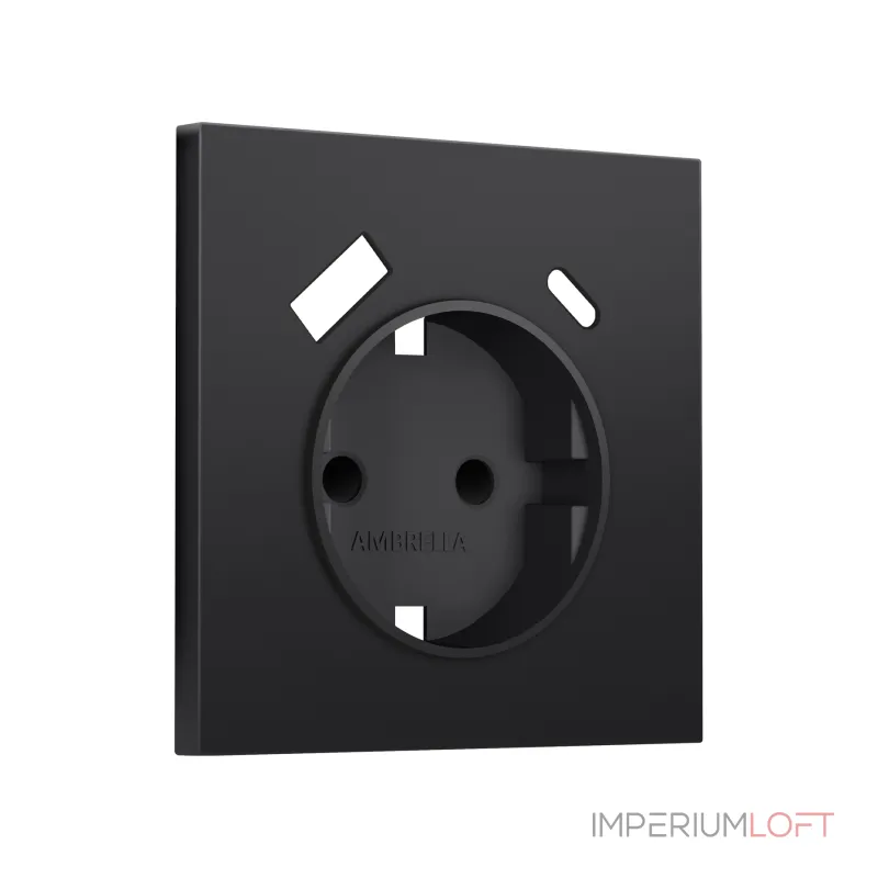 Лицевая панель для электрической розетки с заземлением со шторками 2USB A+C Ambrella Volt SIGMA SP8100
