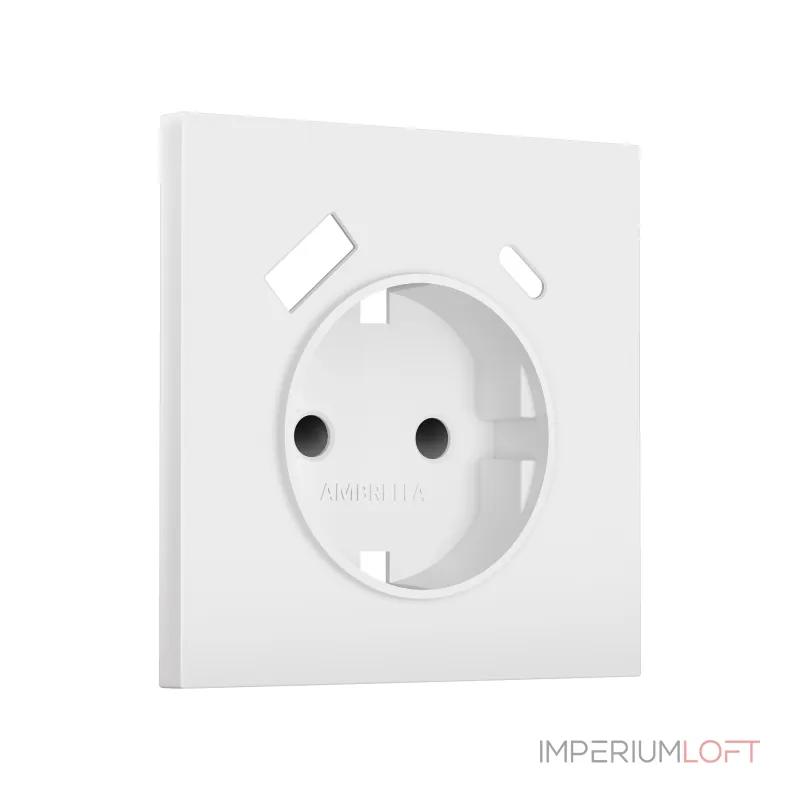 Лицевая панель для электрической розетки с заземлением со шторками 2USB A+C Ambrella Volt SIGMA SP1300