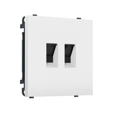 Комплект механизма компьютерной двойной розетки RJ-45 (8P8C) CAT6 с защитной шторкой Ambrella Volt SIGMA MS132110 Комплект механизма компьютерной двойной розетки RJ-45 (8P8C) CAT6 с защитной шторкой Ambrella Volt SIGMA MS132110