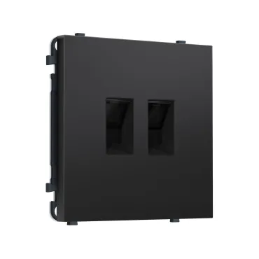 Комплект механизма компьютерной двойной розетки RJ-45 (8P8C) CAT6 с защитной шторкой Ambrella Volt SIGMA MS812110 Комплект механизма компьютерной двойной розетки RJ-45 (8P8C) CAT6 с защитной шторкой Ambrella Volt SIGMA MS812110