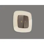 Комплект механизма 2-кл выключателя с самовозвратом с подсветкой 3200K Ambrella Volt OMEGA MO634050