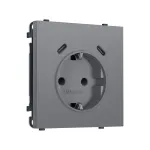 Комплект механизма электрической розетки 2USB С+C 20W (быстрая зарядка) с/з со шторками Ambrella Volt SIGMA MS870510