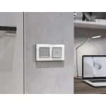 Комплект механизма 1-кл выключателя с самовозвратом с подсветкой 10000K Ambrella Volt ALFA MA402060