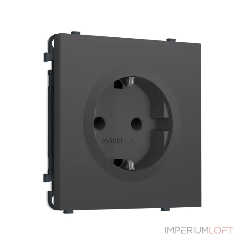 Комплект механизма электрической розетки с/з со шторками Ambrella Volt SIGMA MS907010