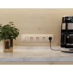 Комплект механизма 2-кл выключателя с самовозвратом с подсветкой 5600K Ambrella Volt OMEGA MO324055