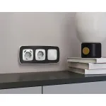 Комплект механизма 1-кл выключателя с самовозвратом с подсветкой 10000K Ambrella Volt OMEGA MO401050