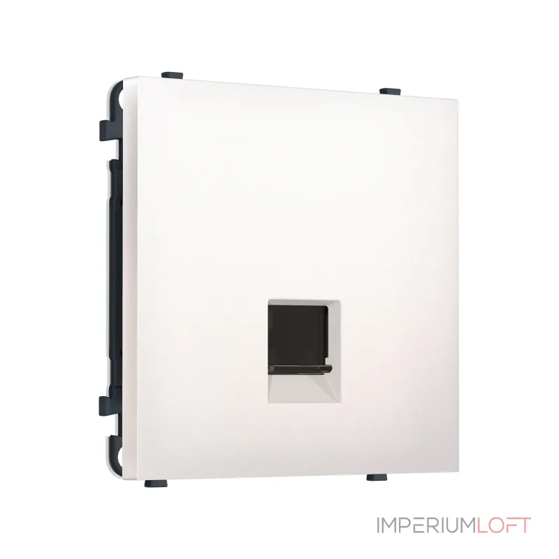 Комплект механизма телефонной розетки RJ-11 с защитной шторкой Ambrella Volt SIGMA MS212030