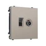 Комплект механизма розетки компьютерной + TV оконечной RJ-45 (8P8C) CAT6 Ambrella Volt SIGMA MS372510