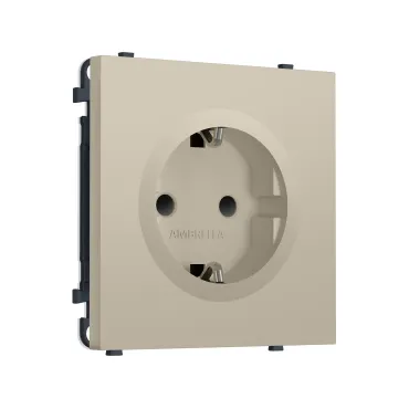 Комплект механизма электрической розетки с/з со шторками Ambrella Volt SIGMA MS347010