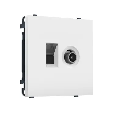 Комплект механизма розетки компьютерной + TV оконечной RJ-45 (8P8C) CAT6 Ambrella Volt SIGMA MS132510