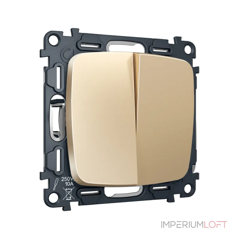 Комплект механизма 2-кл выключателя с самовозвратом Ambrella Volt OMEGA MO603050 Комплект механизма 2-кл выключателя с самовозвратом Ambrella Volt OMEGA MO603050