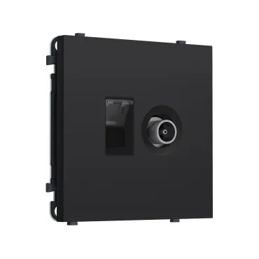 Комплект механизма розетки компьютерной + TV оконечной RJ-45 (8P8C) CAT6 Ambrella Volt SIGMA MS992510