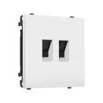 Комплект механизма компьютерной двойной розетки RJ-45 (8P8C) CAT6 с защитной шторкой Ambrella Volt SIGMA MS832110