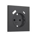 Лицевая панель для электрической розетки с заземлением со шторками 2USB A+C Ambrella Volt SIGMA SP9100